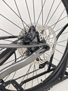 Detailed shot of the fork and wheel on the Merida One-Sixty 500 29 2023 mountain bike.