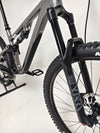 Close-up view of the RockShox Yari suspension fork on the Merida One-Sixty 500 29 2023 mountain bike.