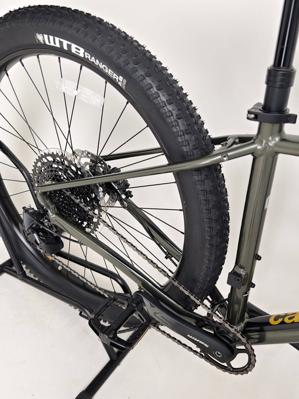 Side profile of the 2023 Cannondale CUJO 2 bike ready for testing.