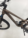 Shot highlighting the SRAM brakes on the Transition Smuggler NX 2024 in medium, indicating superior stopping power.