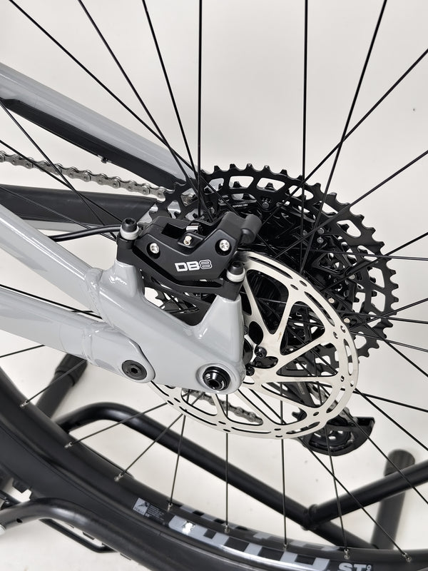 Nukeproof Mega 290 CARBON - Side-shot image capturing the bike in motion.