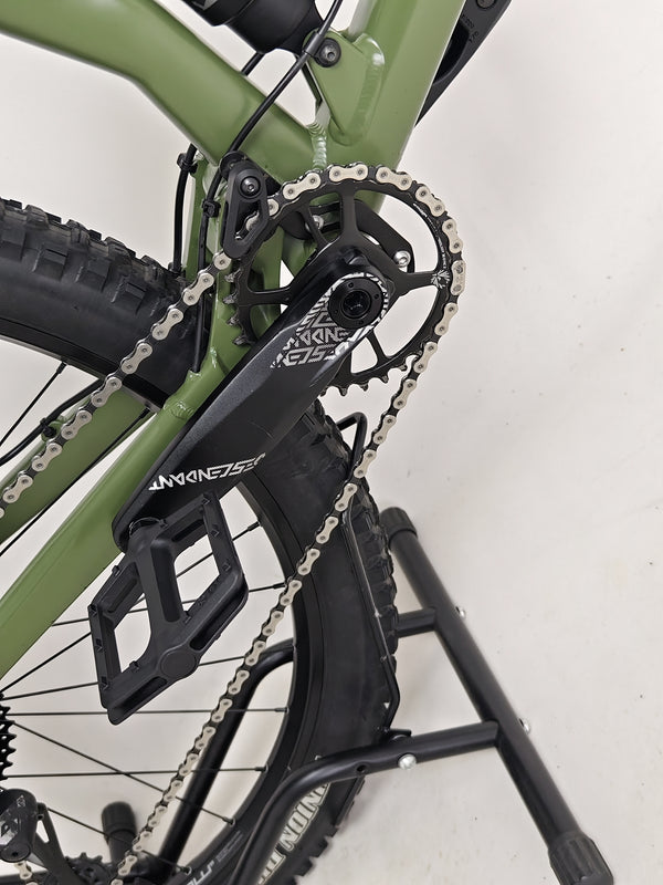 Profile detail of the Norco Sight A2 2021 highlighting its modern design and specifications.