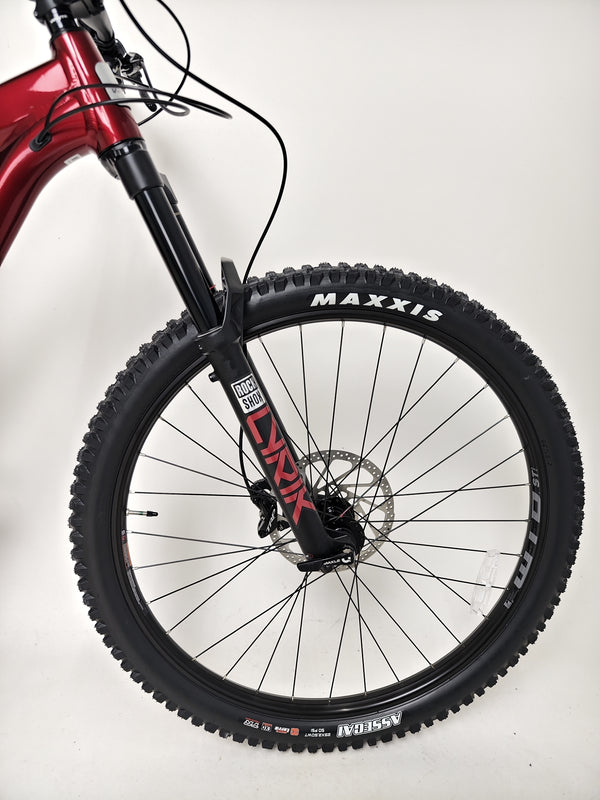 Center angle view of the Whyte T-160 S 2025, featuring robust build and large size frame.