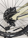 Side shot of the GT Force Carbon Elite 2023 mountain bike with a focus on its large frame size.