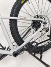 Close framing of the rear wheel and hub of the Whyte 905 V5 2023 Mountain Bike.