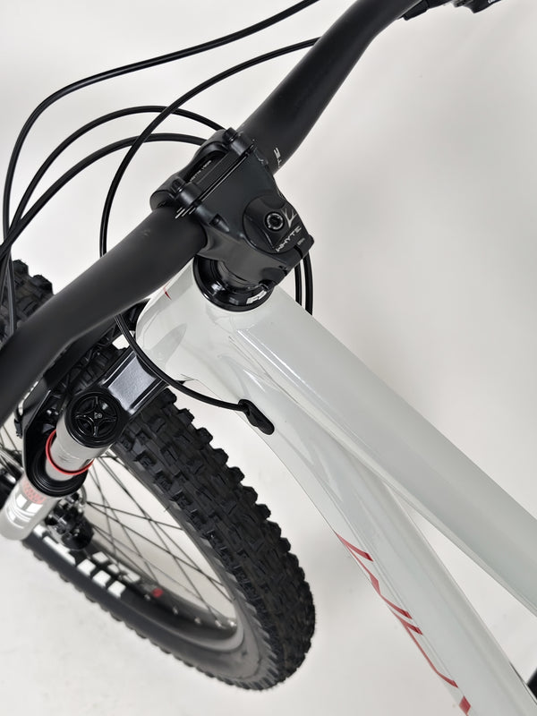 Artistic view of the Whyte 905 V5 2023 Mountain Bike's frame captured under natural light.