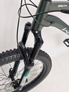 The Whyte 901 V4 2022 Mountain Bike’s stunning green colour in natural lighting.