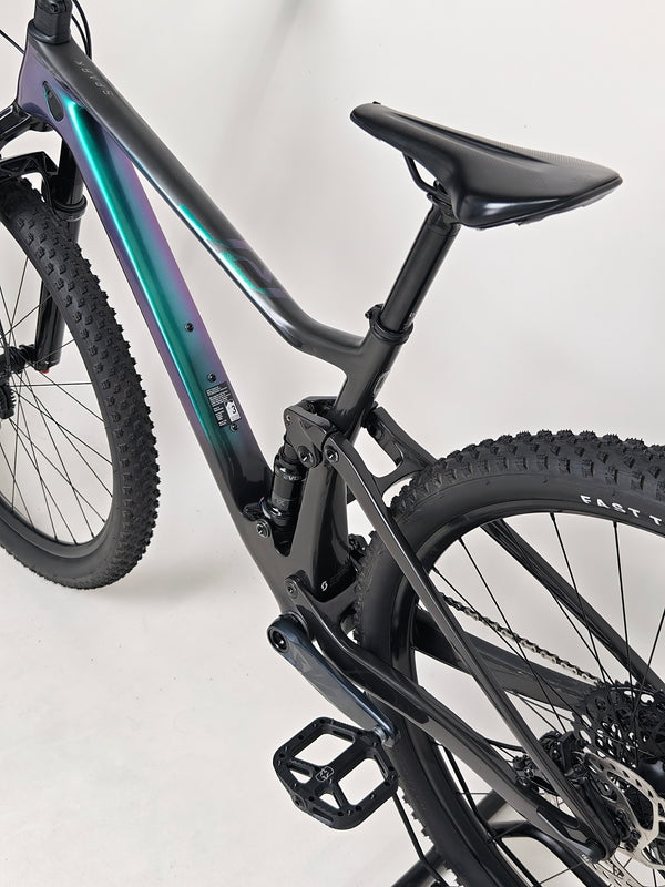 View showcasing brakes and cassette arrangement on the Scott Spark RC 900 Team Issue AXS Carbon.