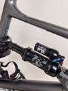 A close-up of the drive train on the Specialized Status 160 showing the SRAM NX Eagle for maximum performance.