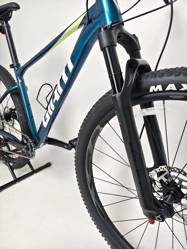 Giant XTC SLR 29 1 Mountain Bike 2024 with beautiful gloss sea sparkle finish.