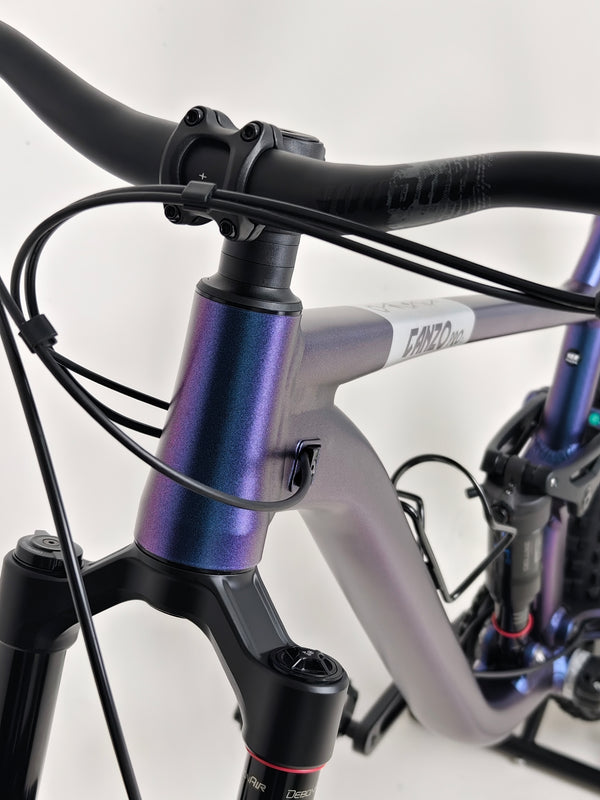 Voodoo CANZO Pro 2026 LARGE Dropper bike components detailing, highlighting the superior build quality evident in its Like NEW condition.