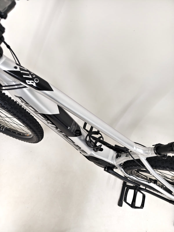 RockMachine Blizz e60-29 Electric Mountain Bike showcasing its Shimano brakes, LARGE size, RRP: £3,499.00, only ridden 2 miles.