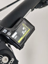 Rock Machine Blizz e60-29 electric mountain bike display showing 2 miles on the odometer, boost mode enabled.