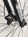 Rear view of RockMachine Blizz e60-29 Electric Mountain Bike capturing details of the seat and frame, LARGE size, RRP: £3,499.00, only 2 miles ridden.