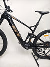 GT E Force Amp+ Full Suspension e-Bike 2024 with a vibrant background, highlighting XL structure and Yari model, in excellent condition, just 51 miles, £2,250.