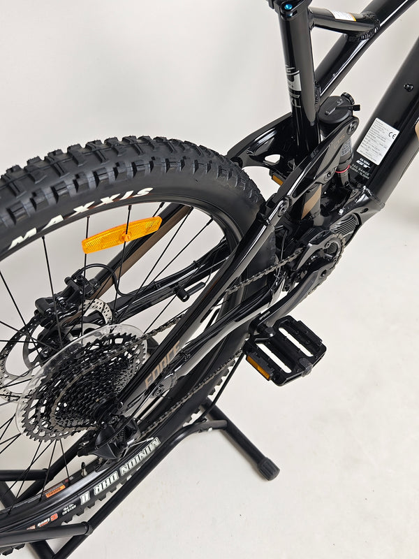 GT E Force Amp+ Full Suspension e-Bike 2024 showcasing its saddle and seat post, XL frame in excellent condition, 51 miles, price set at £2,250.