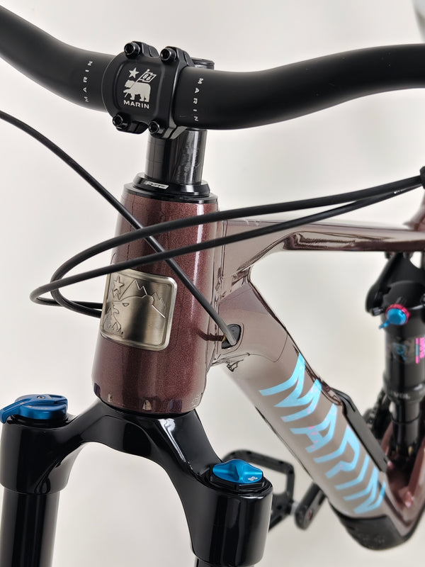 Marin Alpine Trail 1 2025 captured in the woods, reflecting excellent condition and LARGE size. Original RRP: £3,099.00, current offer is £1,720.00 with FREE Delivery!