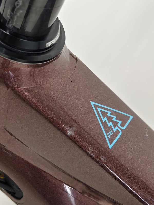 Marin Alpine Trail 1 2025 mountain bike in motion, showcasing its excellent condition, LARGE size for RRP: £3,099.00, now at only £1,720.00 including FREE Delivery!