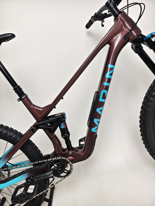 Detailed image capturing the bike's frame of Marin Alpine Trail 1 2025 in excellent condition, available in LARGE for RRP: £3,099.00, priced at £1,720.00 with FREE Delivery!