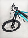 Overhead view of Trek ROSCOE 7 2021 mountain bike, highlighting features including dropper post, XL size, and now only £590!
