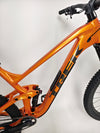 Trek Slash 7 Factory Orange / X-LARGE / YARI / RRP: £3,200.00 / Very Good Condition / Our Price 1,770.00 including FREE UK Delivery! Braking system view showing Shimano four-piston hydraulic disc brakes on Trek Slash 7