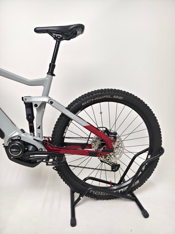 Haibike AllTrail 5 27.5 2022 Full Suspension e-Bike featuring a detailed look at its Shimano Deore components in excellent condition. Buy it now for only £1,870.00 at eMado!