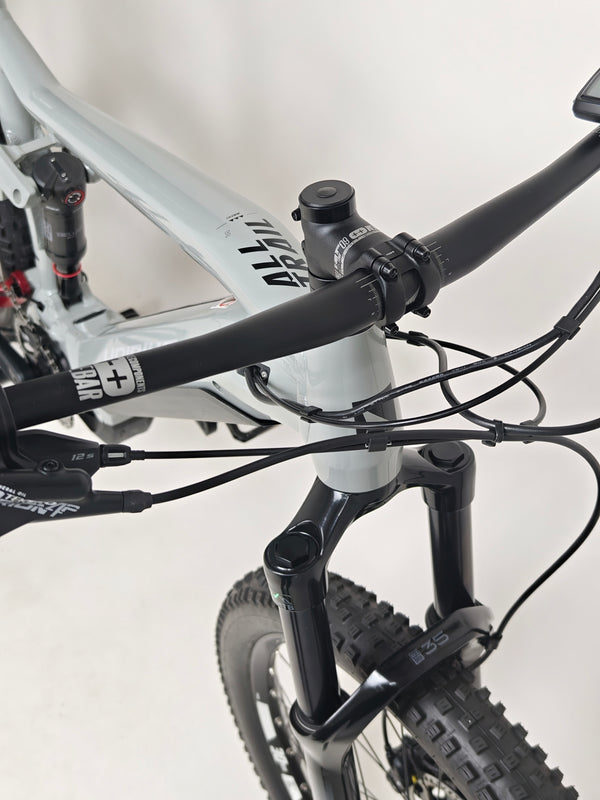 Full image of the Haibike AllTrail 5 27.5 2022 Full Suspension e-Bike demonstrating its sophisticated design and excellent condition. Available for £1,870.00 at eMado!