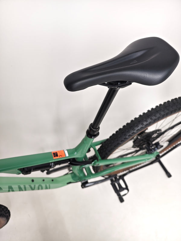 2023 Canyon Neuron 7 Full Suspension Bike's frame in Forest Green colour, Large size, presented for sale in Very Good Condition.