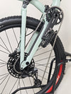 Highlighting the components and frame of the Specialized Status 160 2023 Large S4, excellent used condition, and priced at £1,750 (RRP £2,900).