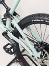 Close-up of the seat post of the Specialized Status 160 2023 Large S4 bike, emphasizing its excellent used condition, available for £1,750 (RRP £2,900).