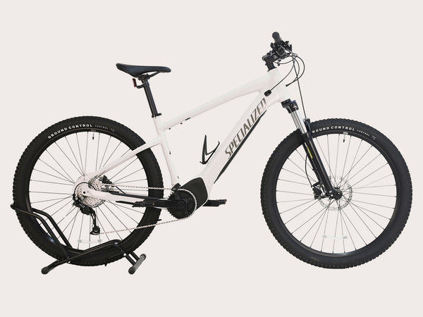 Close-up view of the Specialized Turbo Tero 3.0 Electric Mountain Bike 2022, showcasing its sleek frame and excellent condition.